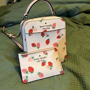 MATCHING + WALLET Kate Spade Daisy Wild Strawberry Crossbody and Wallet (Rare)